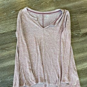 Long sleeve plum colored top